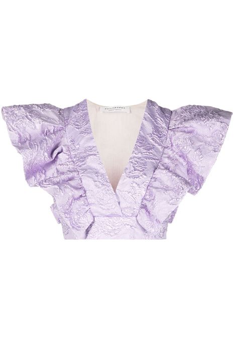 top corto con rouches PHILOSOPHY di LORENZO SERAFINI | Top | A08050723248